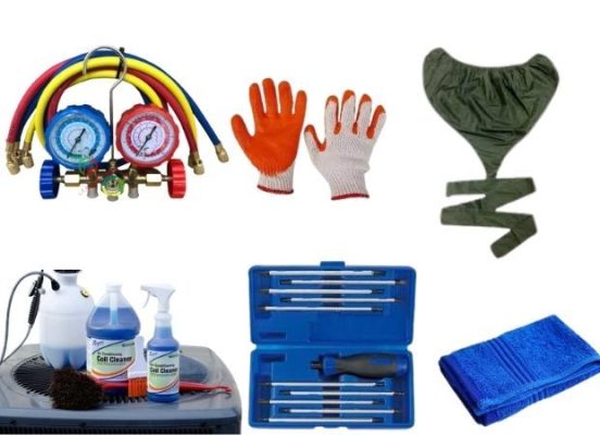 Chuẩn bị bộ dụng cụ vệ sinh máy lạnh